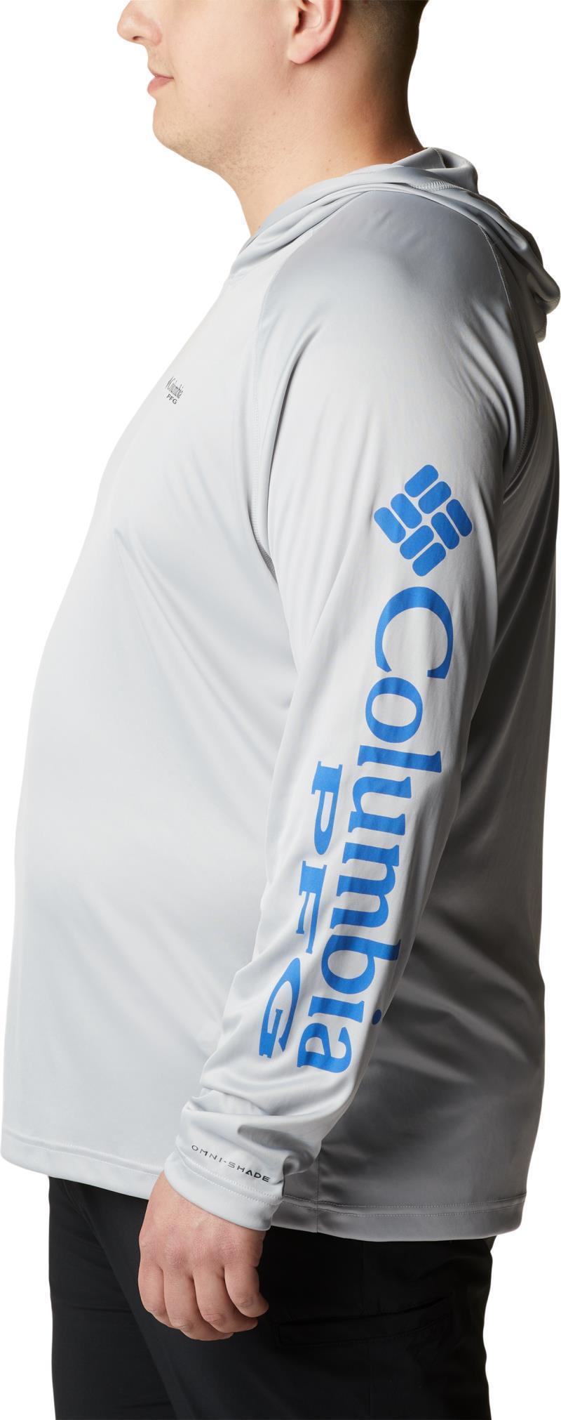 Terminal Tackle Hoodie - Big - Mens - Cool Grey / Vivid Blue Logo 3
