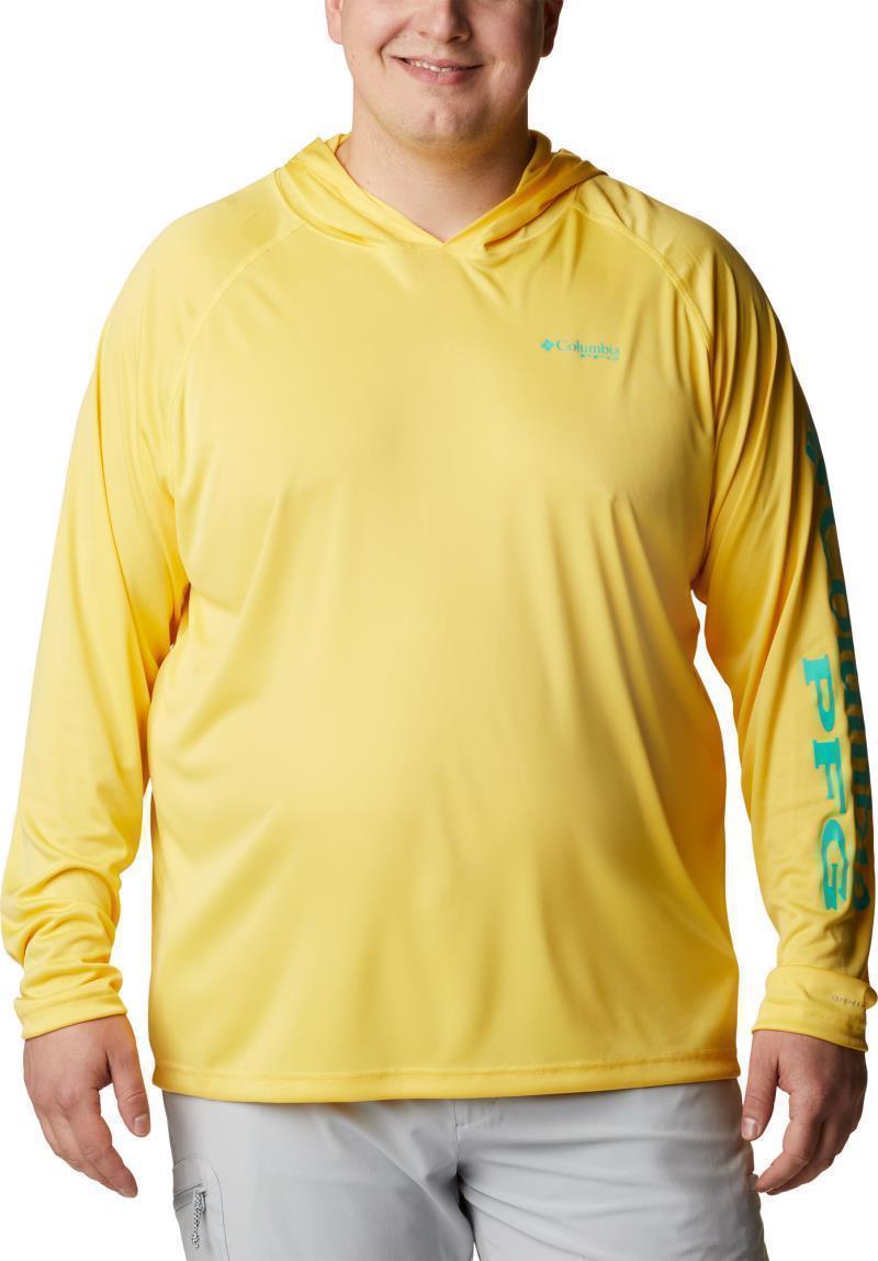Terminal Tackle Hoodie - Big - Mens - Sun Glow / Electric Turquoise Logo 1