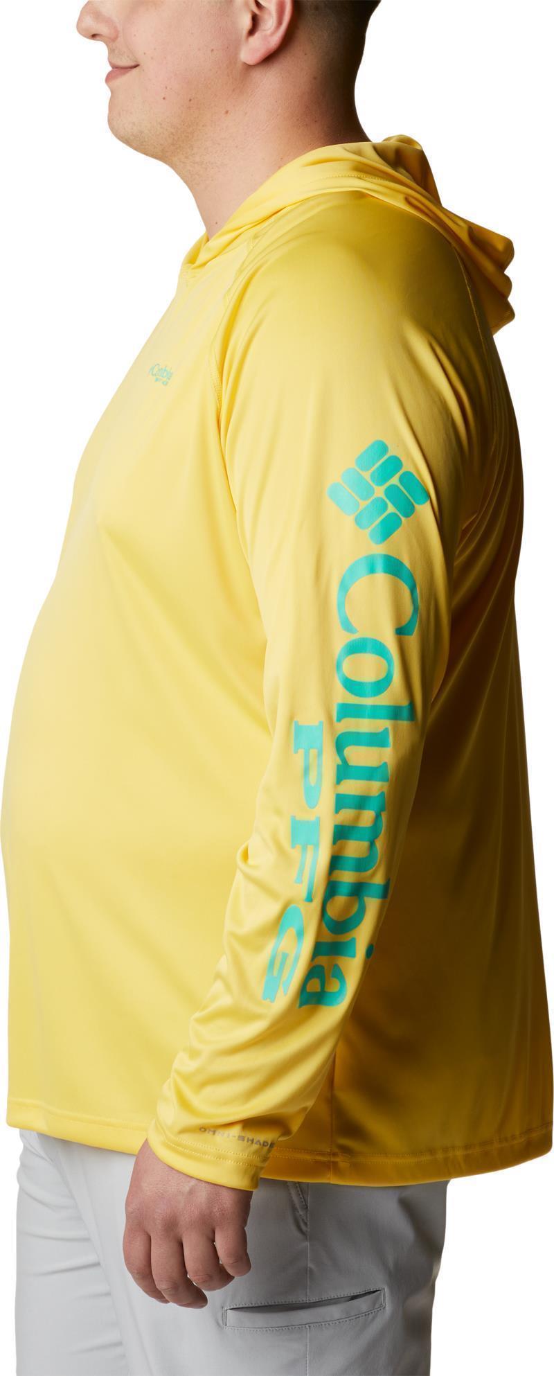 Terminal Tackle Hoodie - Big - Mens - Sun Glow / Electric Turquoise Logo 3