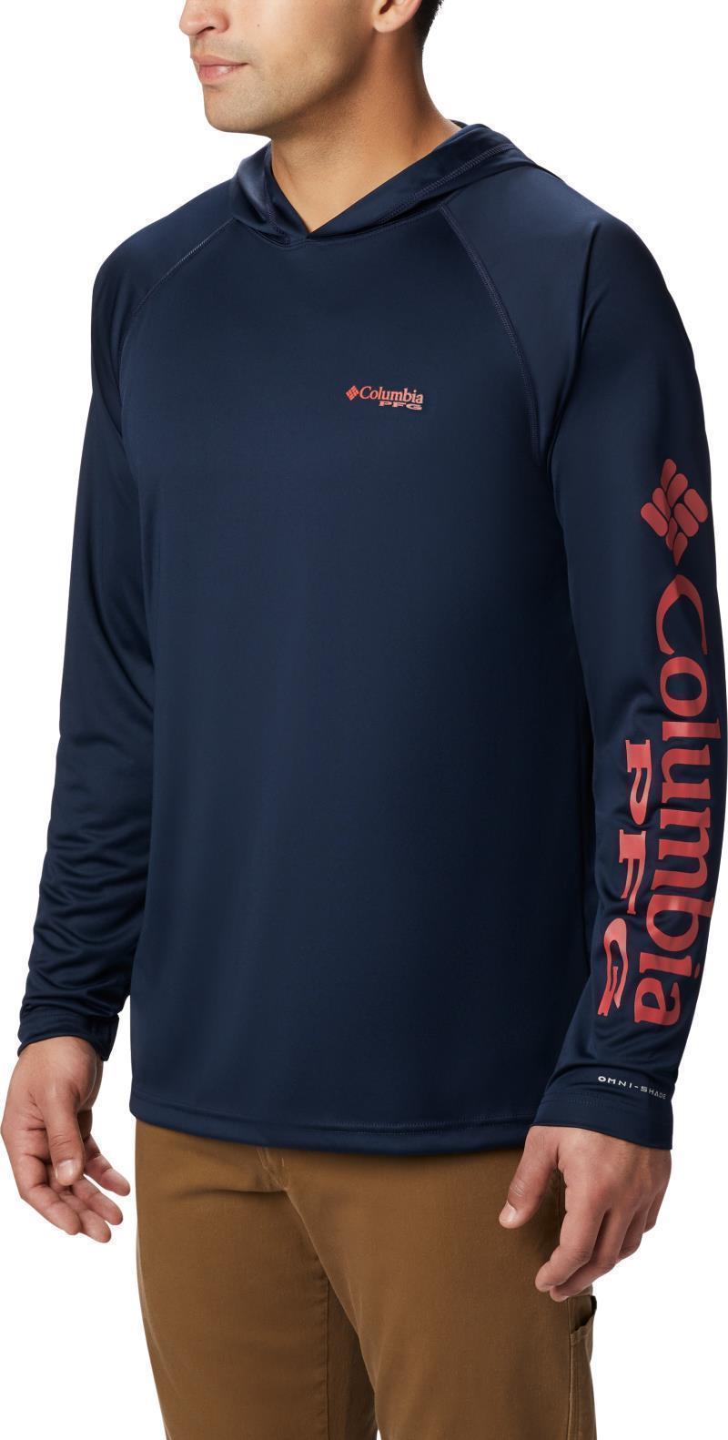 Terminal Tackle Hoodie - Mens - Coll Navy / Sunset Red Logo 3