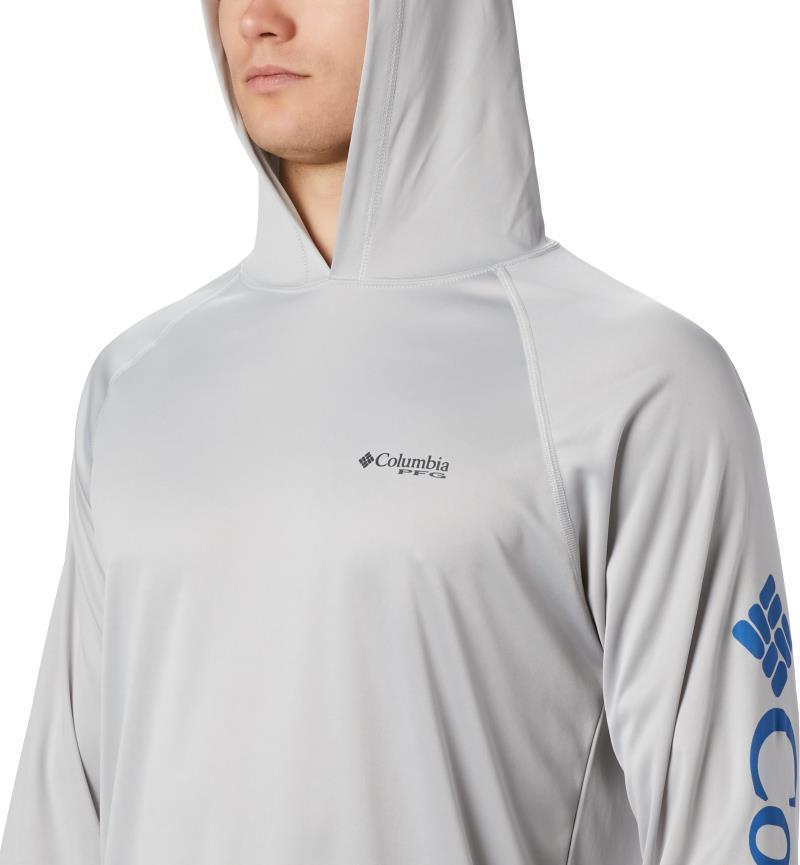 Terminal Tackle Hoodie - Mens - Cool Grey / Vivid Blue Logo 6