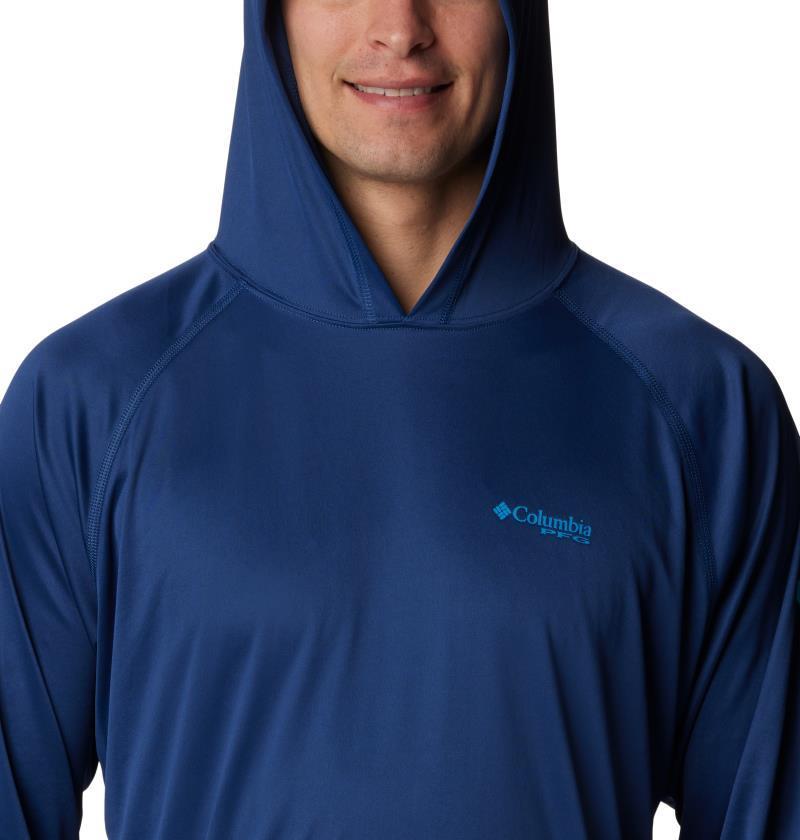 Terminal Tackle Hoodie - Tall - Mens - Carbon / Opal Blue Logo 4