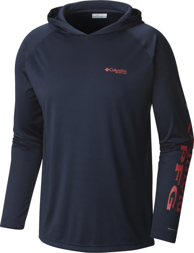 Terminal Tackle Hoodie - Tall - Mens - Coll Navy / Sunset Red Logo 1
