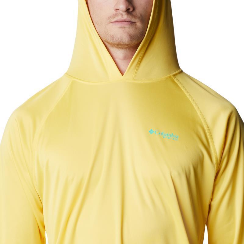 Terminal Tackle Hoodie - Tall - Mens - Sun Glow / Electric Turquoise Logo 4
