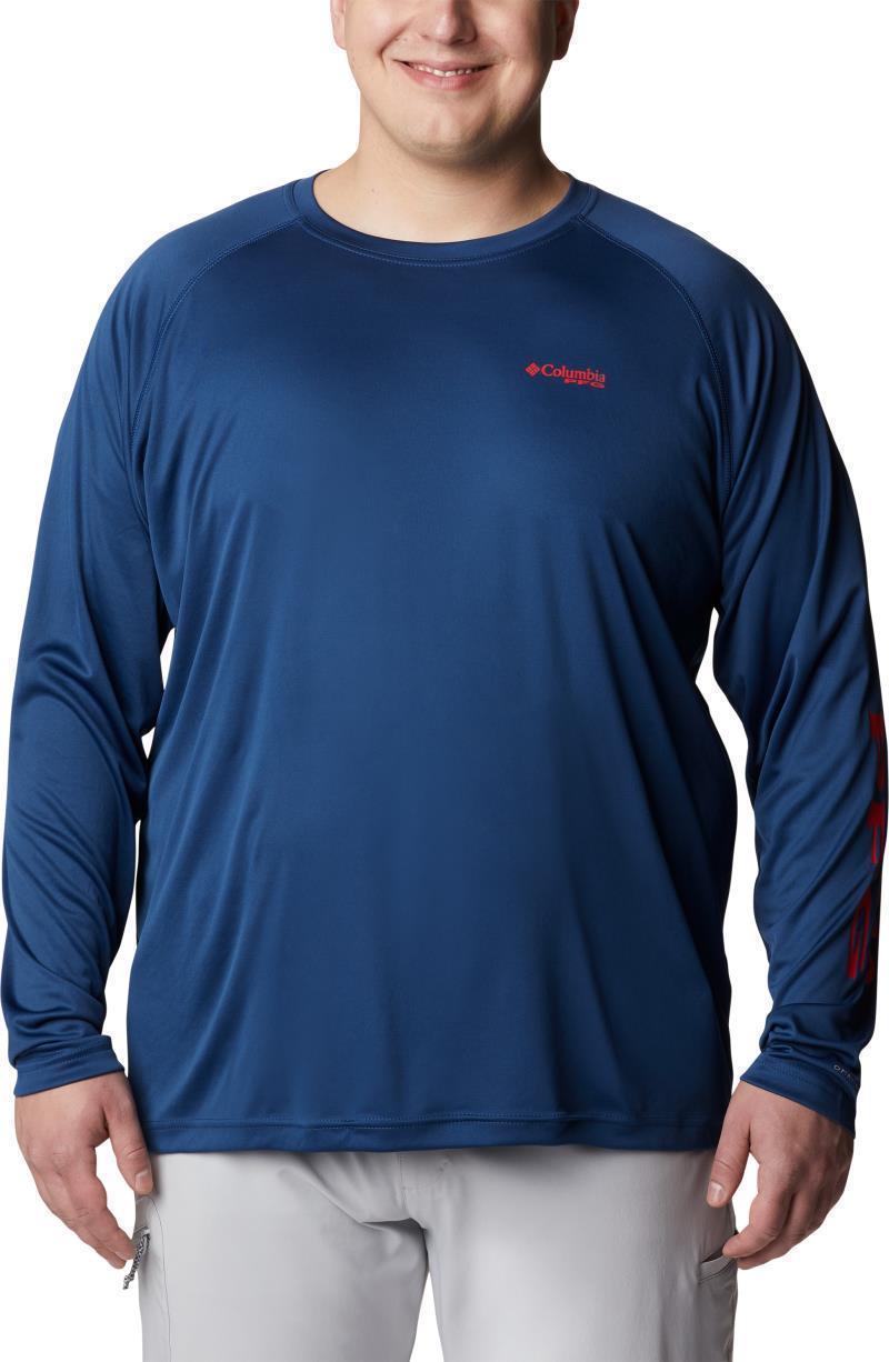 Terminal Tackle LS Shirt, Extended - Mens - Carbon / Red Spark Logo 1
