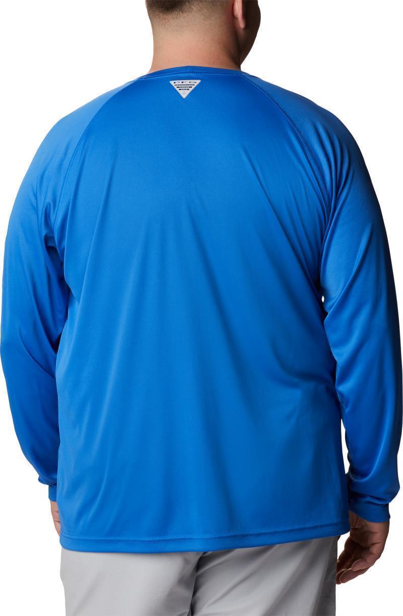 Terminal Tackle LS Shirt, Extended - Mens - Vivid Blue / Cool Grey Logo 3