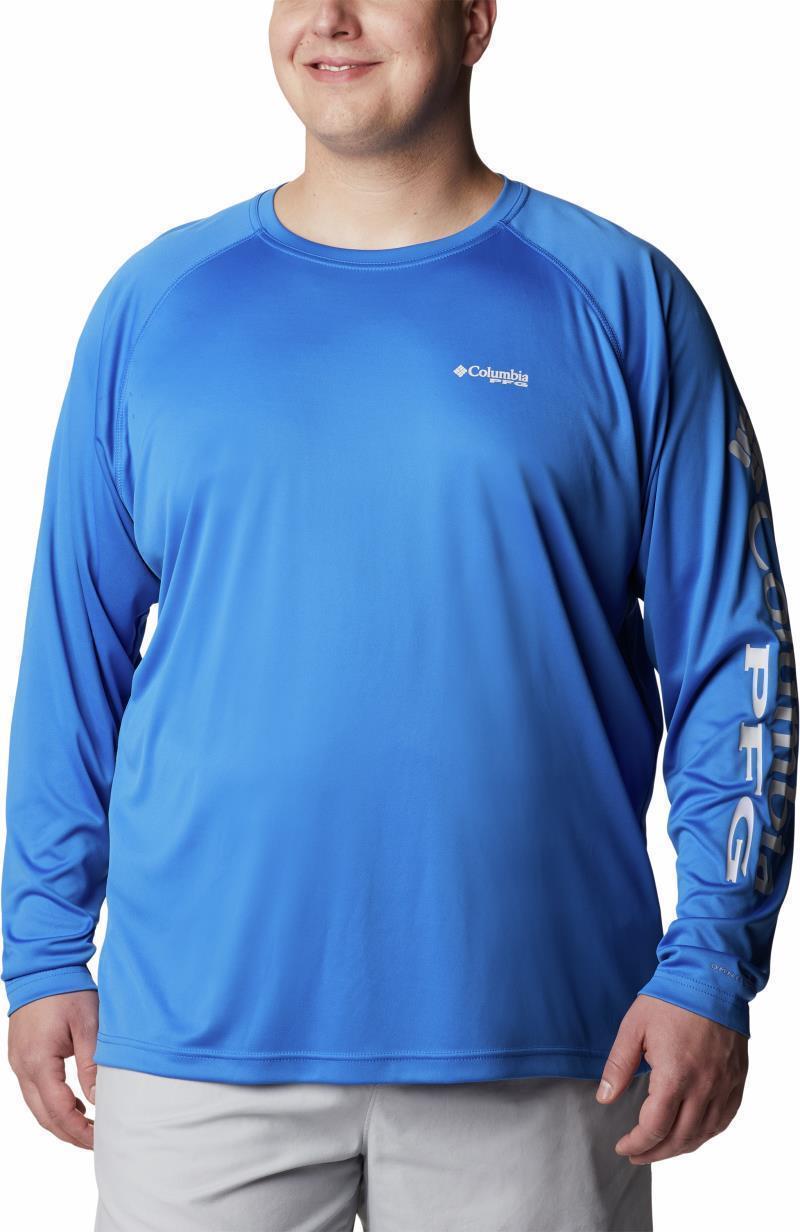 Terminal Tackle LS Shirt, Extended - Mens - Vivid Blue / Cool Grey Logo 4
