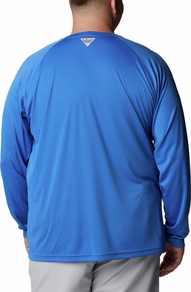 Terminal Tackle LS Shirt, Extended - Mens - Vivid Blue / Cool Grey Logo 5