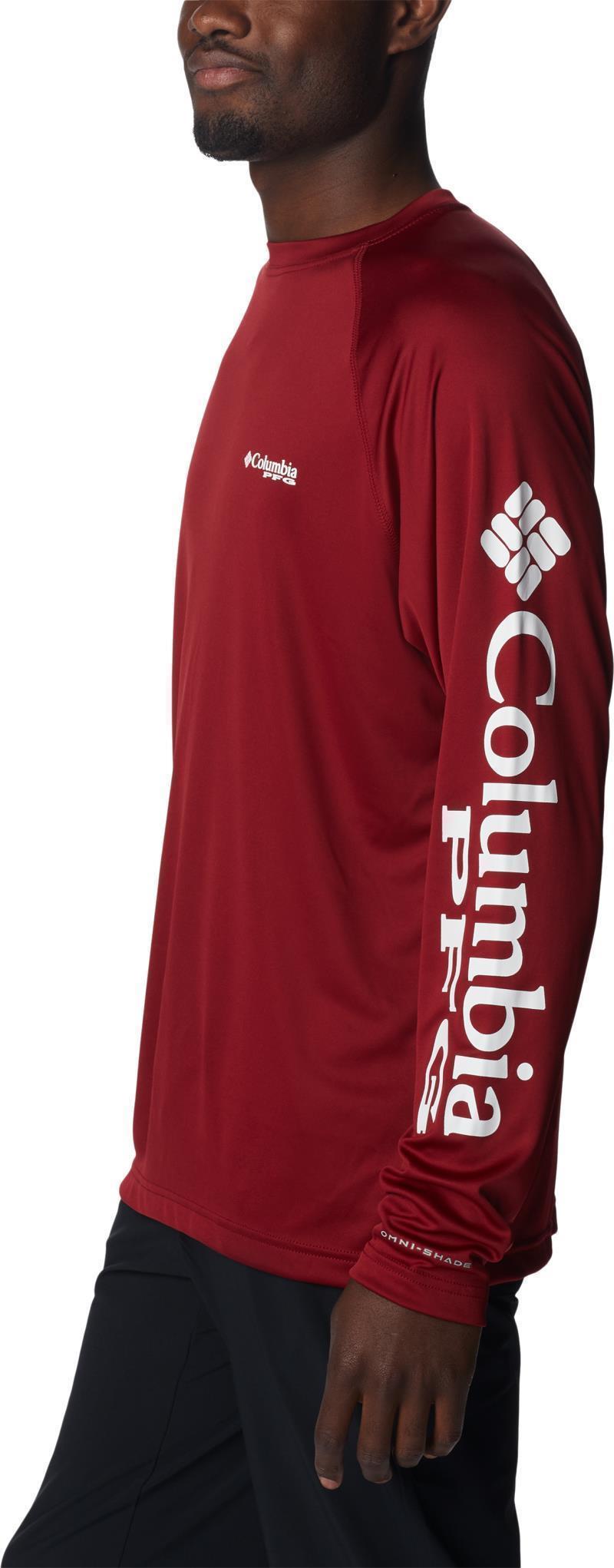 Terminal Tackle LS Shirt, Tall - Mens - Beet / White Logo 2