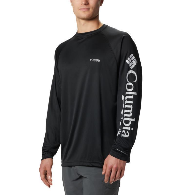Terminal Tackle LS Shirt, Tall - Mens - Black / Cool Grey Logo 1