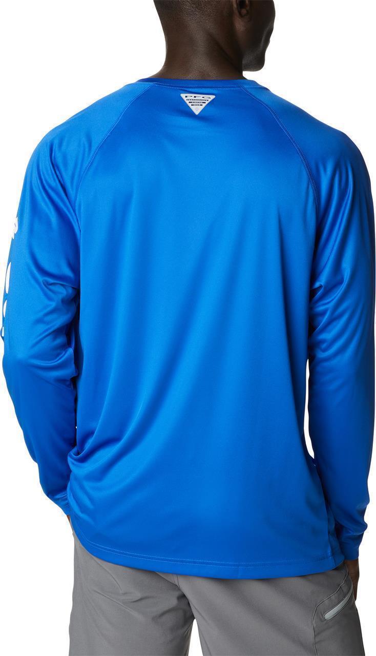 Terminal Tackle LS Shirt, Tall - Mens - Blue Macaw / White Logo 2