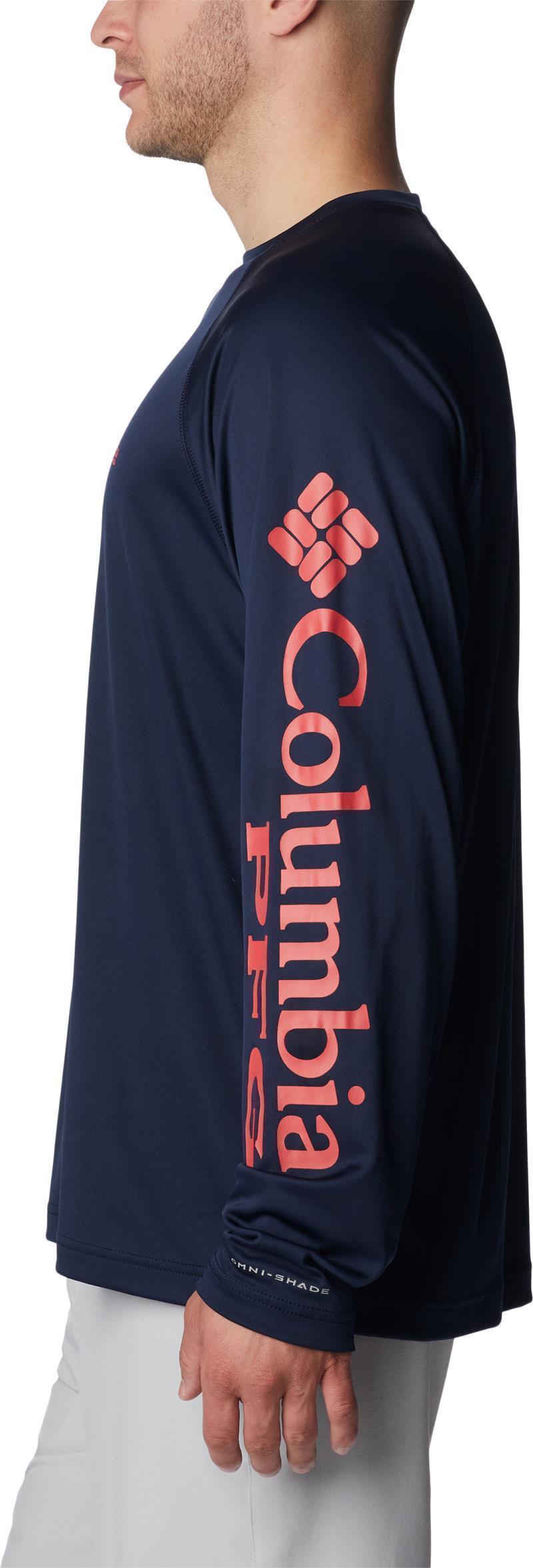 Terminal Tackle LS Shirt, Tall - Mens - Collegiate Navy / Sunset Red Logo 2