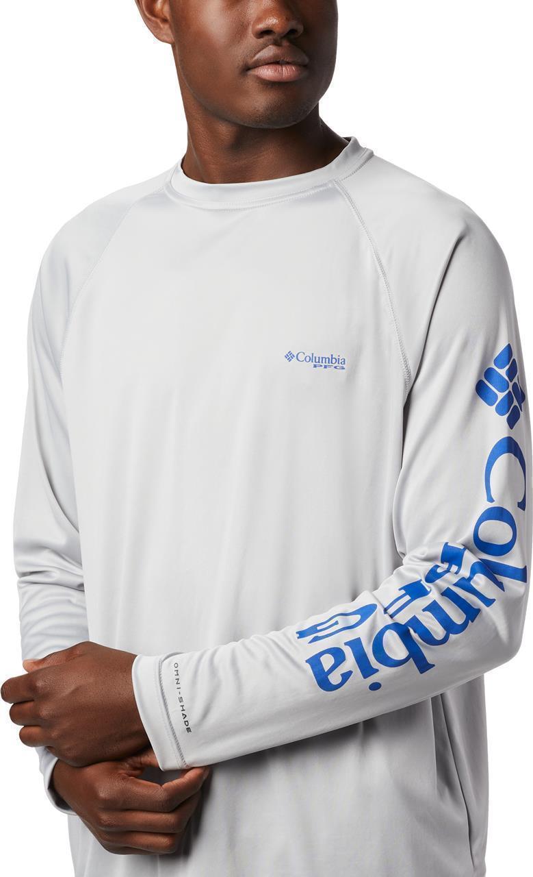 Terminal Tackle LS Shirt, Tall - Mens - Cool Grey / Vivid Blue Logo 4