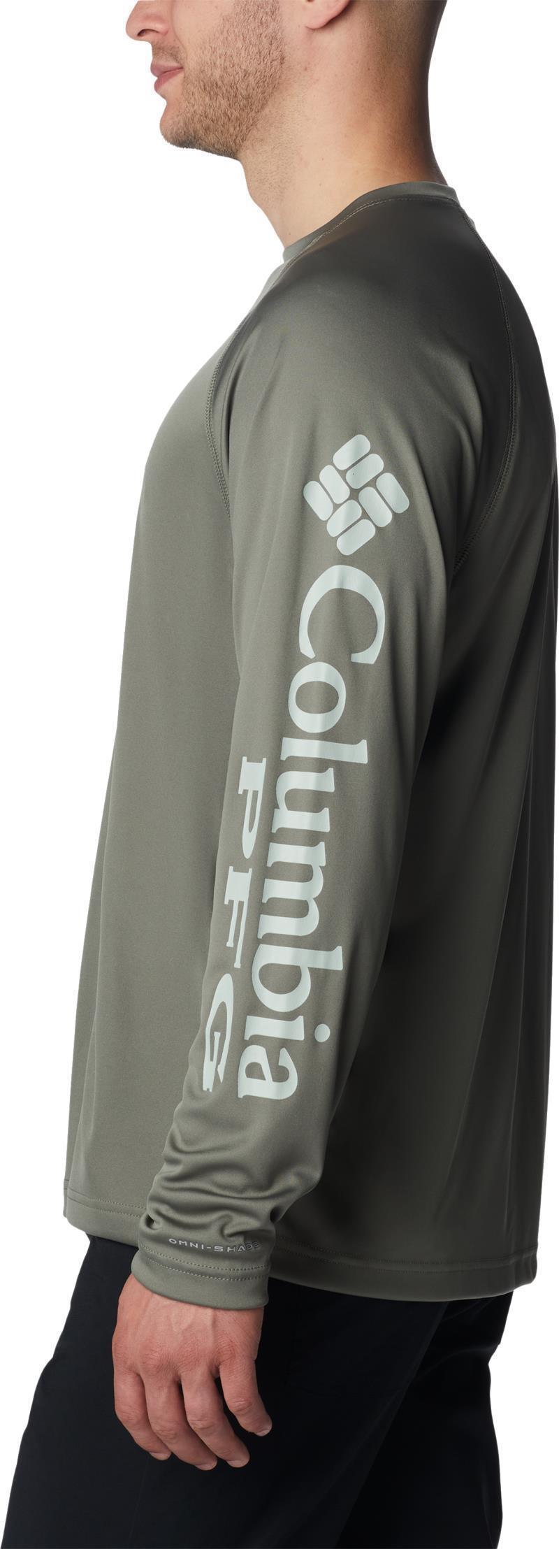 Terminal Tackle LS Shirt, Tall - Mens - Cypress / Cool Green Logo 2