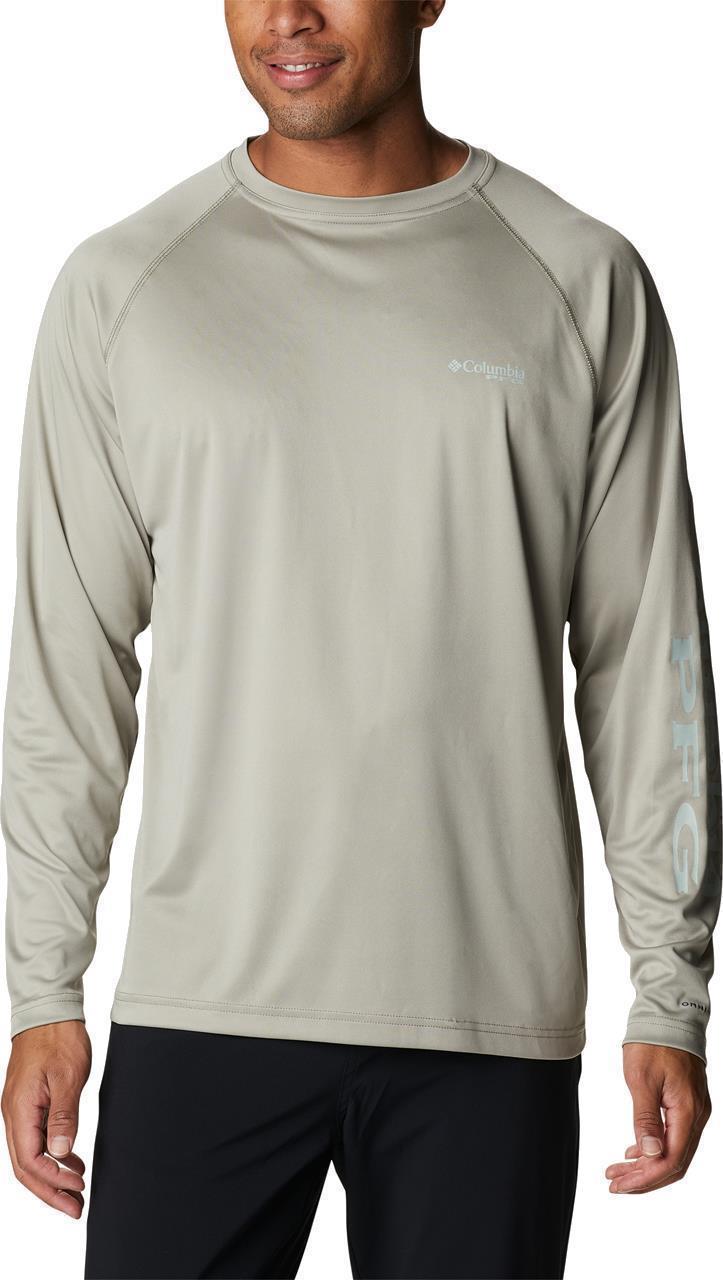 Terminal Tackle LS Shirt, Tall - Mens - Safari / Cool Green Logo 1