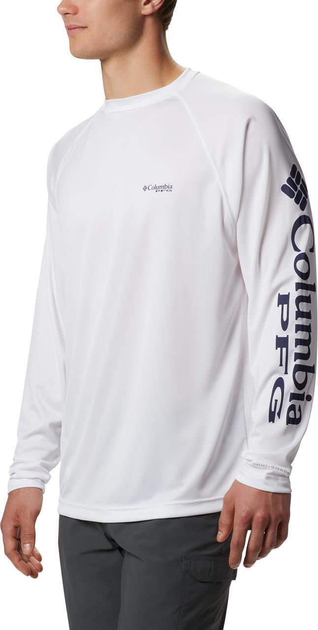 Terminal Tackle LS Shirt, Tall - Mens - White / Nightshade Logo 3