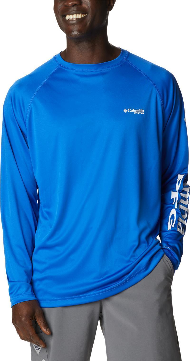Terminal Tackle LS Shirt - Mens - Blue Macaw / White Logo 3