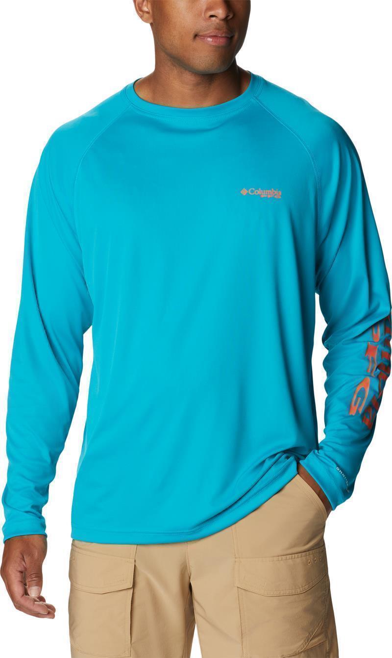 Terminal Tackle LS Shirt - Mens - Ocean Teal / Corange Logo 1