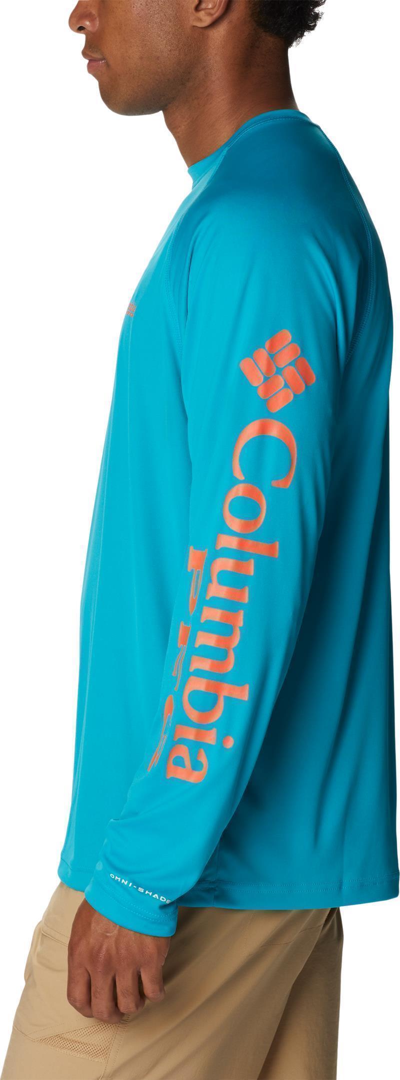 Terminal Tackle LS Shirt - Mens - Ocean Teal / Corange Logo 2