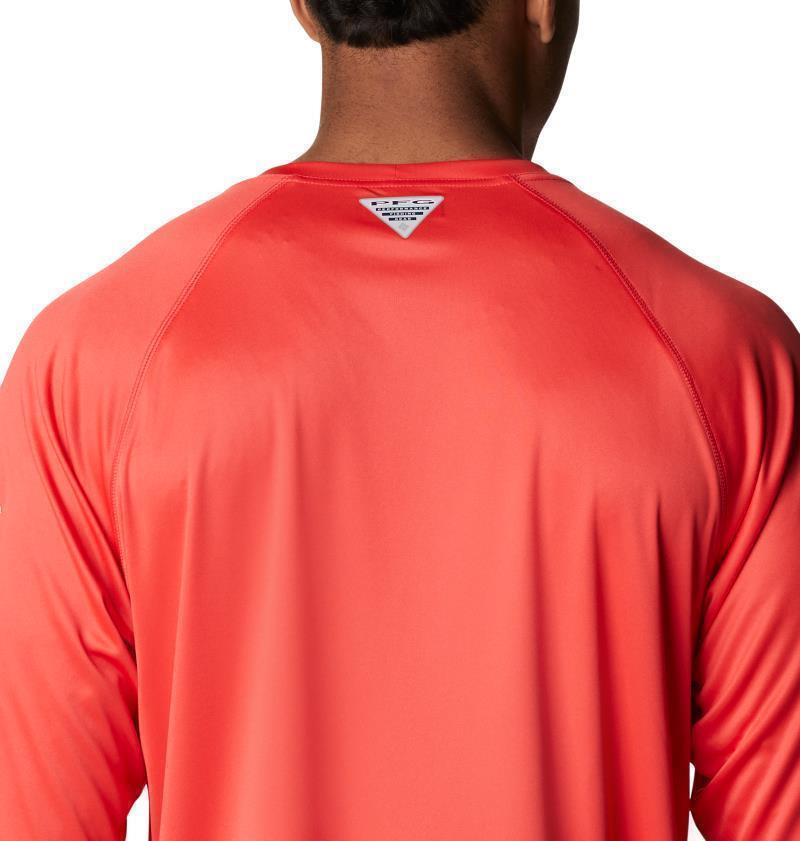 Terminal Tackle LS Shirt - Mens - Red Hibiscus / White Logo 5