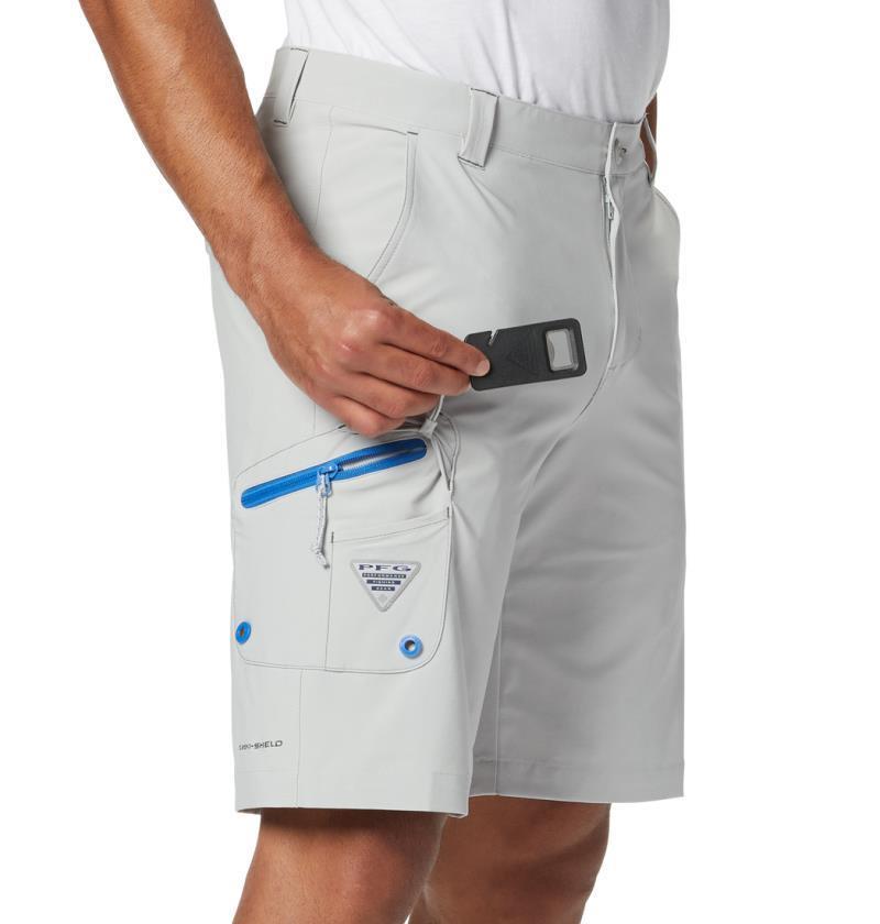 Terminal Tackle Shorts, 10" Inseam - Mens - Cool Grey / Vivid Blue 3