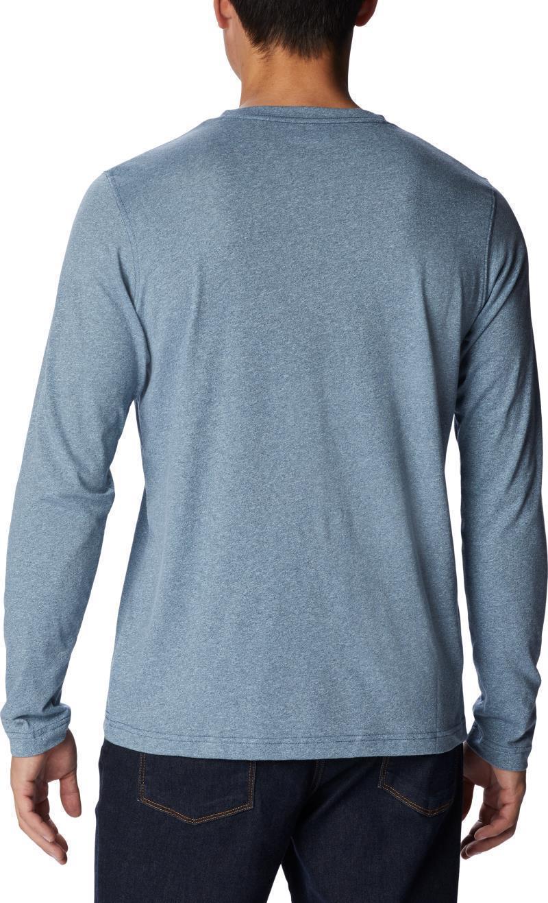 Thistletown Hills Henley - Mens - Dark Mountain Heather / Sky Blue 2