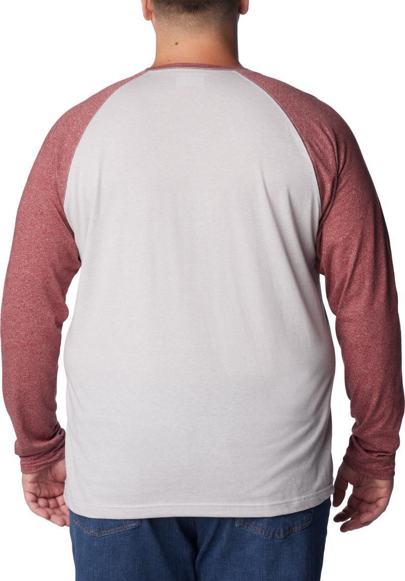 Thistletown Hills Raglan Tee - Big - Mens - Colm Grey Heather / Red Jasper Heather 2