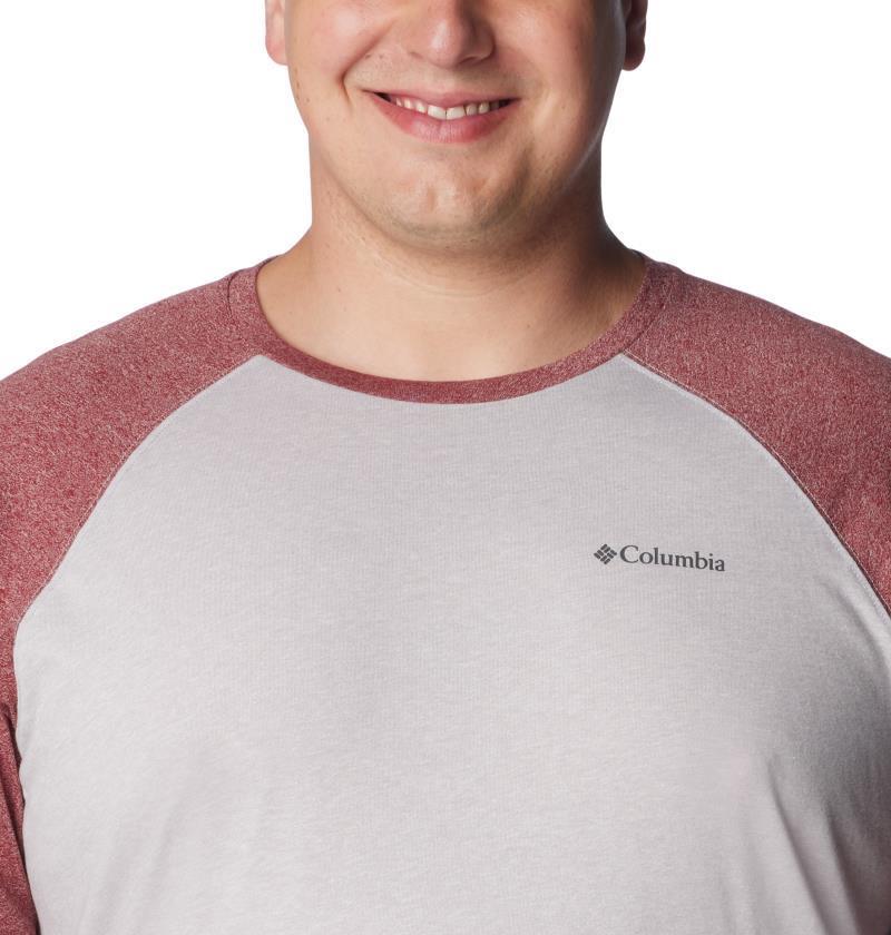 Thistletown Hills Raglan Tee - Big - Mens - Colm Grey Heather / Red Jasper Heather 5