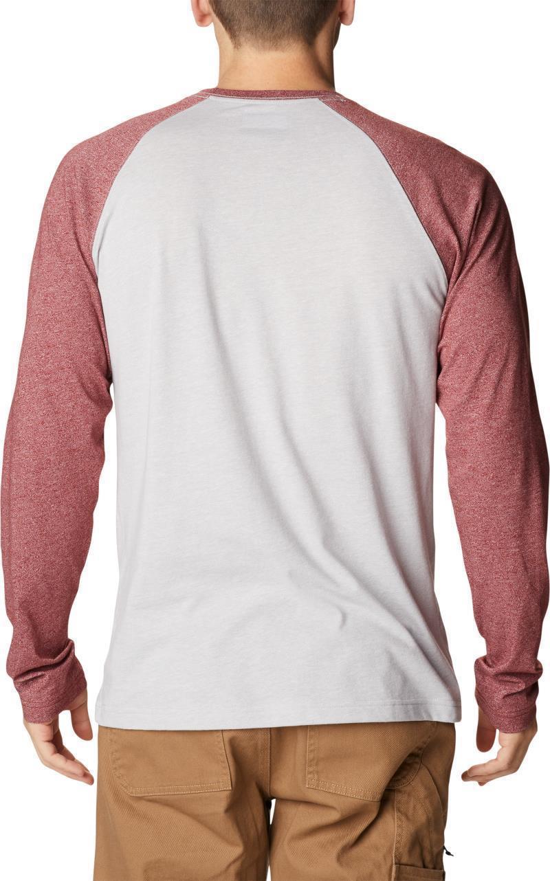 Thistletown Hills Raglan Tee - Tall - Mens - Colm Grey Heather / Red Jasper Heather 2
