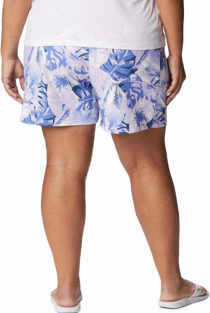 Tidal II Shorts, 5" Inseam - Plus - Womens - Violet Sea Philo Palms 2