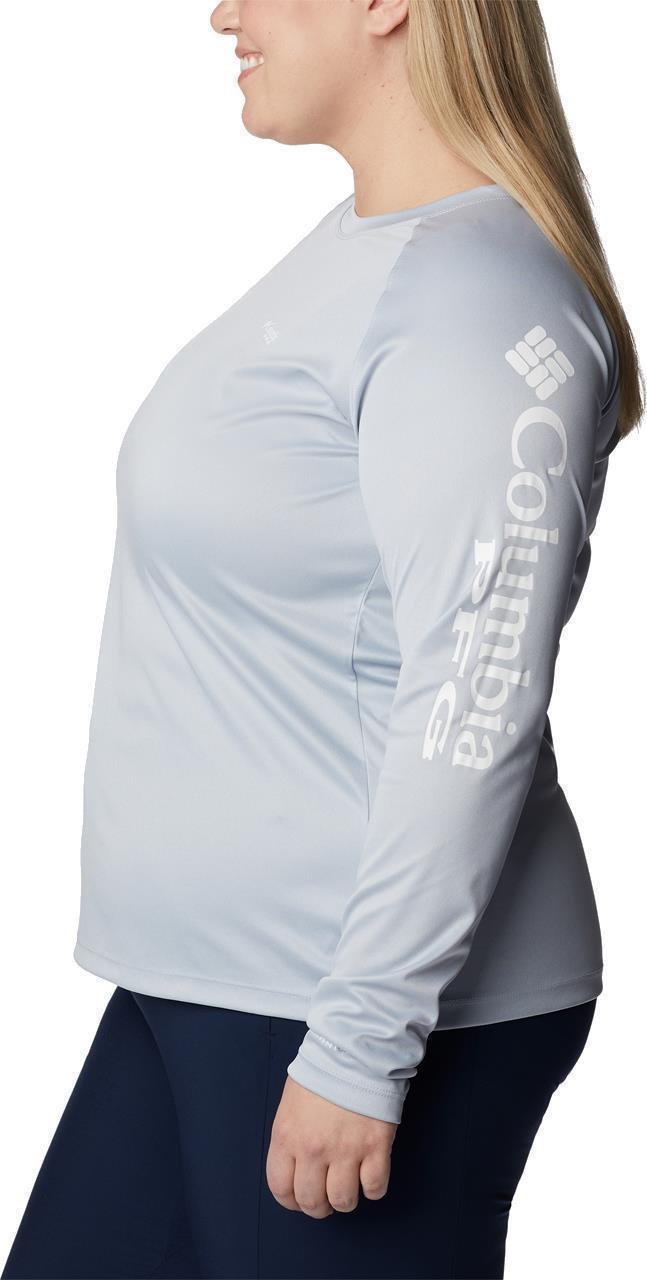 Tidal Tee Heather LS - Plus - Womens - cirrus grey heather / white logo 1