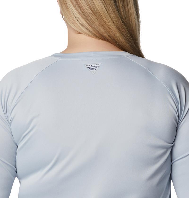 Tidal Tee Heather LS - Plus - Womens - cirrus grey heather / white logo 1