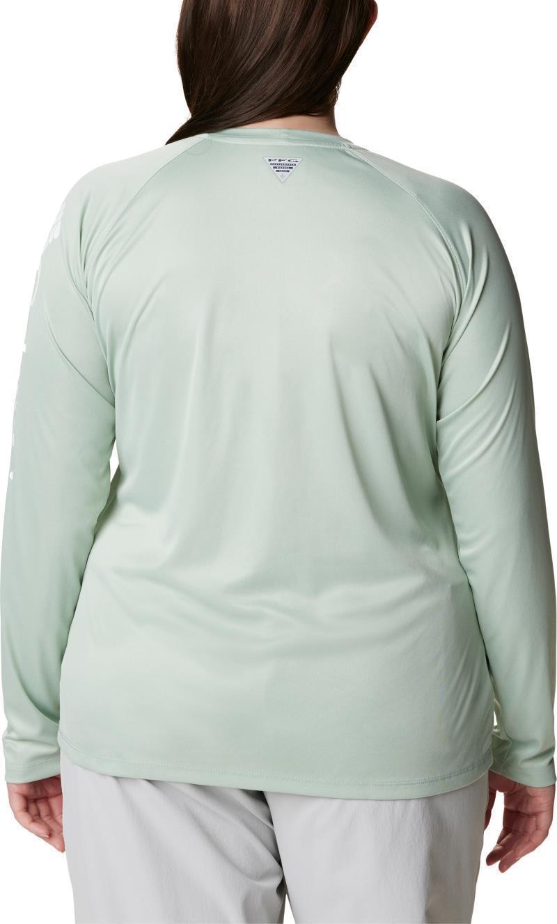 Tidal Tee Heather LS - Plus - Womens - cool green heather / white logo 1