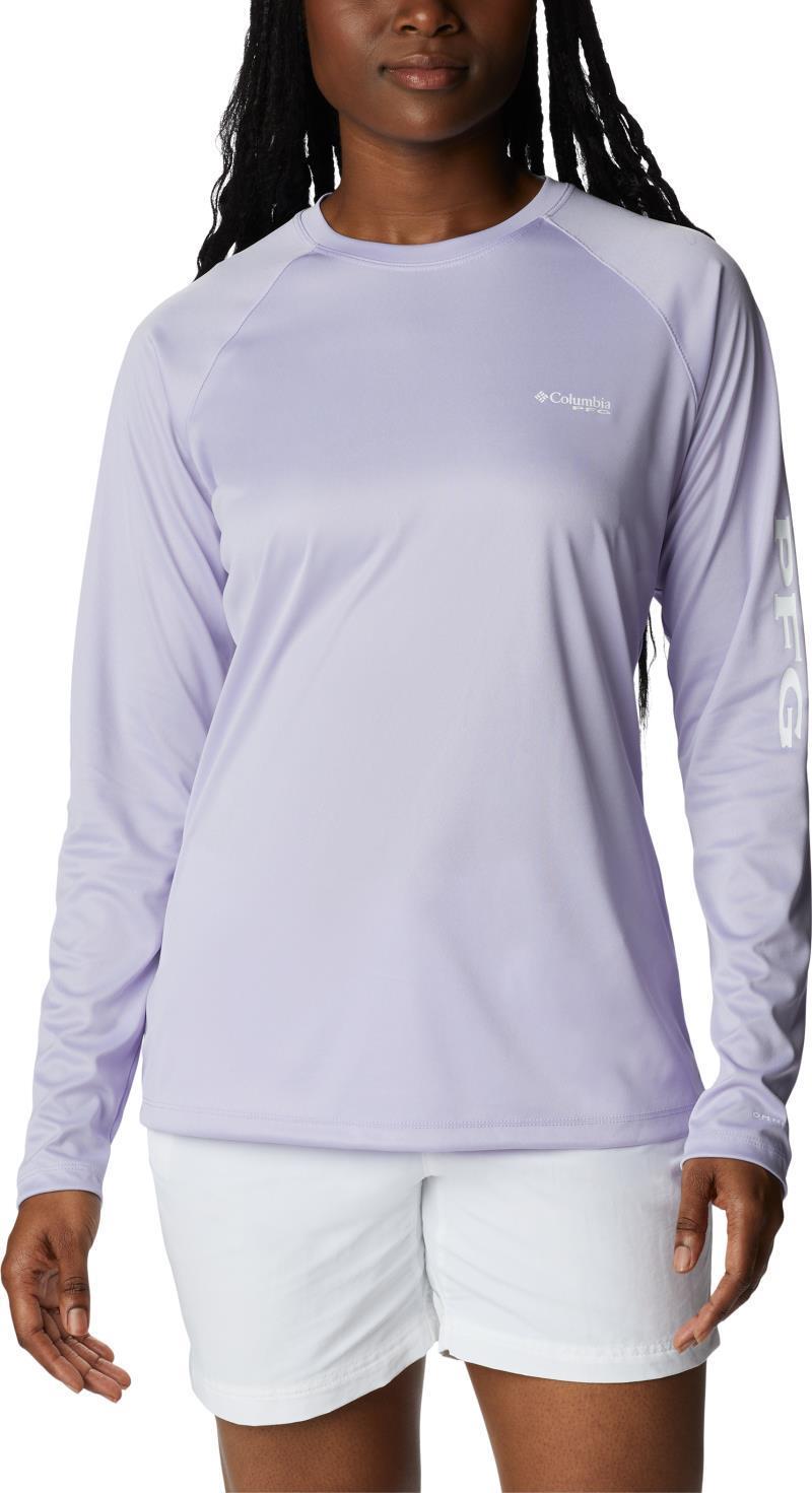 Tidal Tee Heather LS - Plus - Womens - soft violet heather / white logo 1