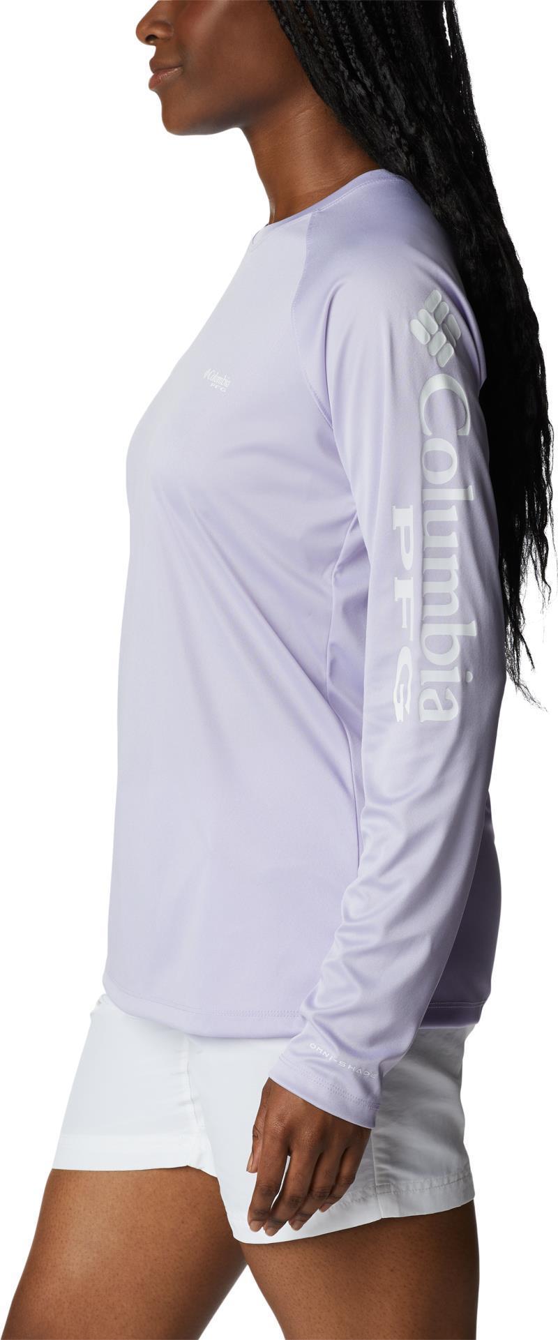Tidal Tee Heather LS - Plus - Womens - soft violet heather / white logo 1