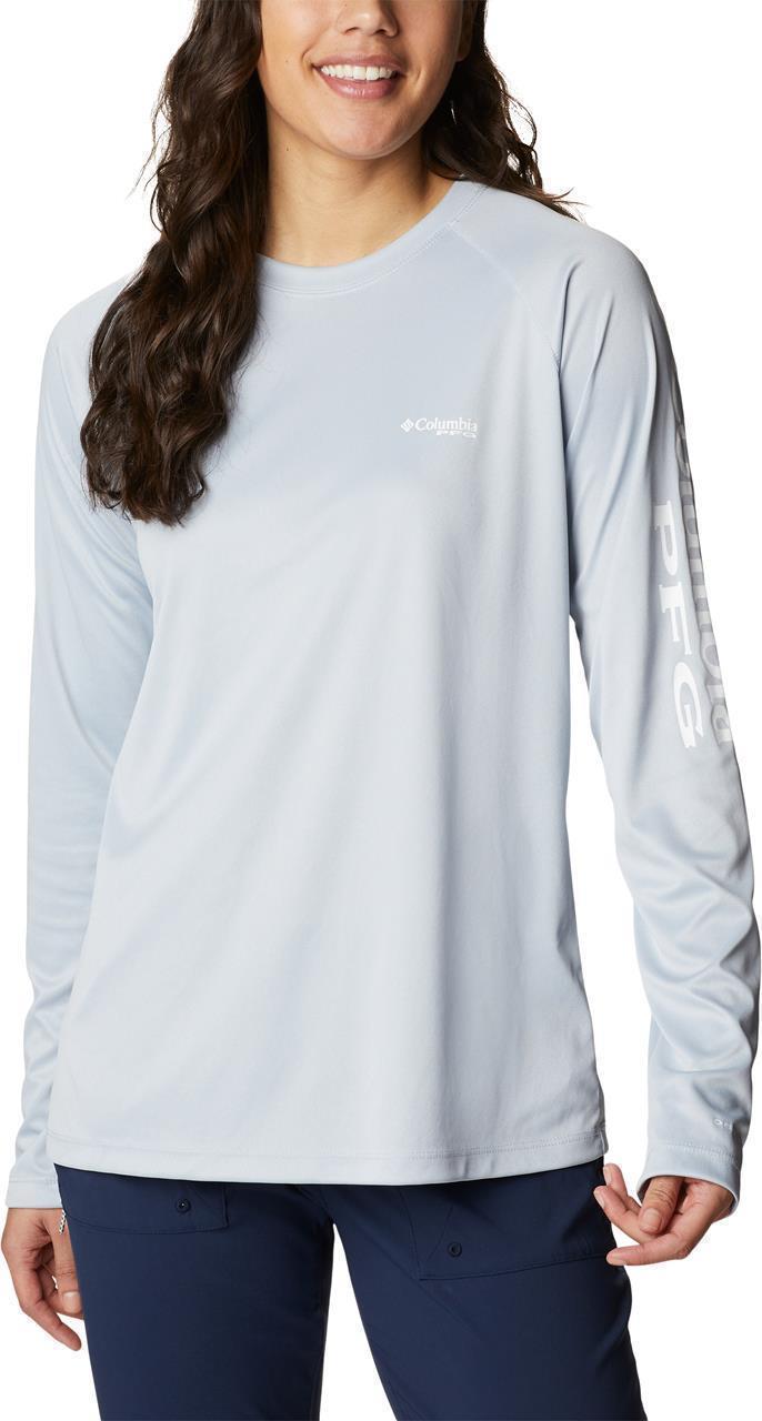 Tidal Tee Heather LS - Womens - Cirrus Grey Heather / White Logo 1