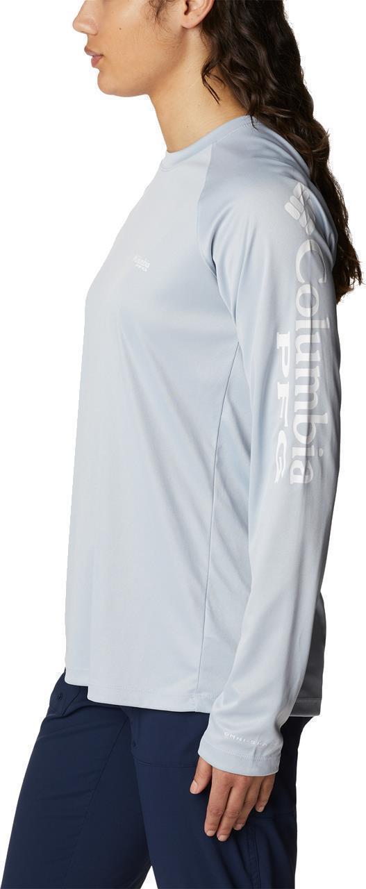Tidal Tee Heather LS - Womens - Cirrus Grey Heather / White Logo 3