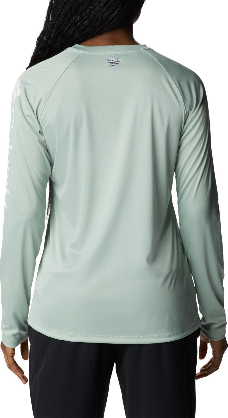 Tidal Tee Heather LS - Womens - Cool Green Heather / White Logo 3
