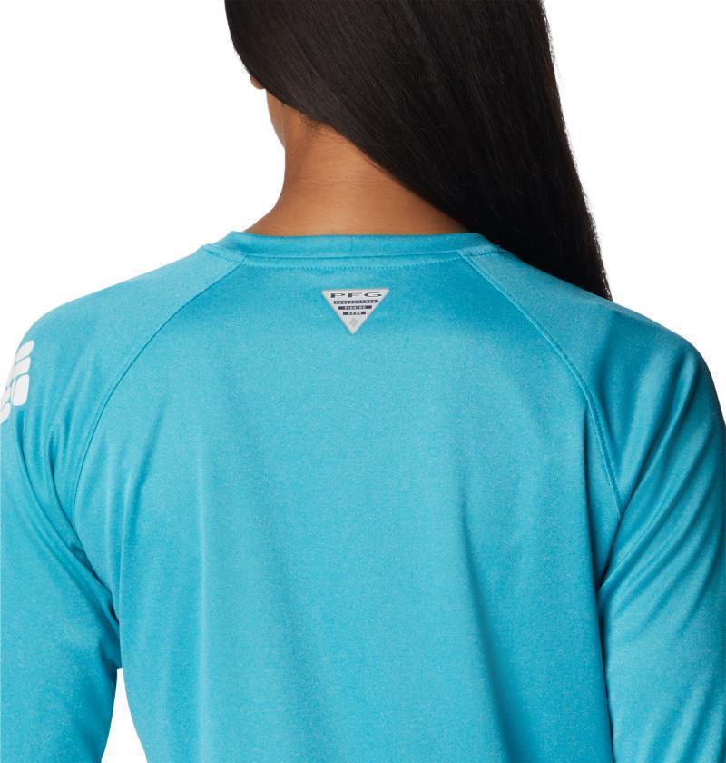 Tidal Tee Heather LS - Womens - Ocean Teal Heather / White Logo 5