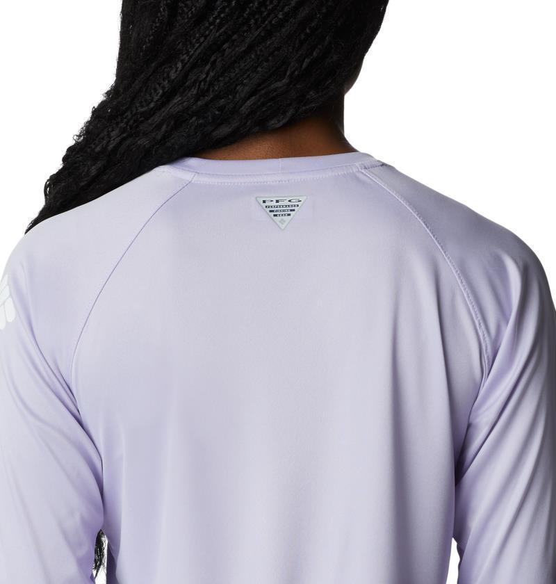 Tidal Tee Heather LS - Womens - Soft Violet Heather / White Logo 5