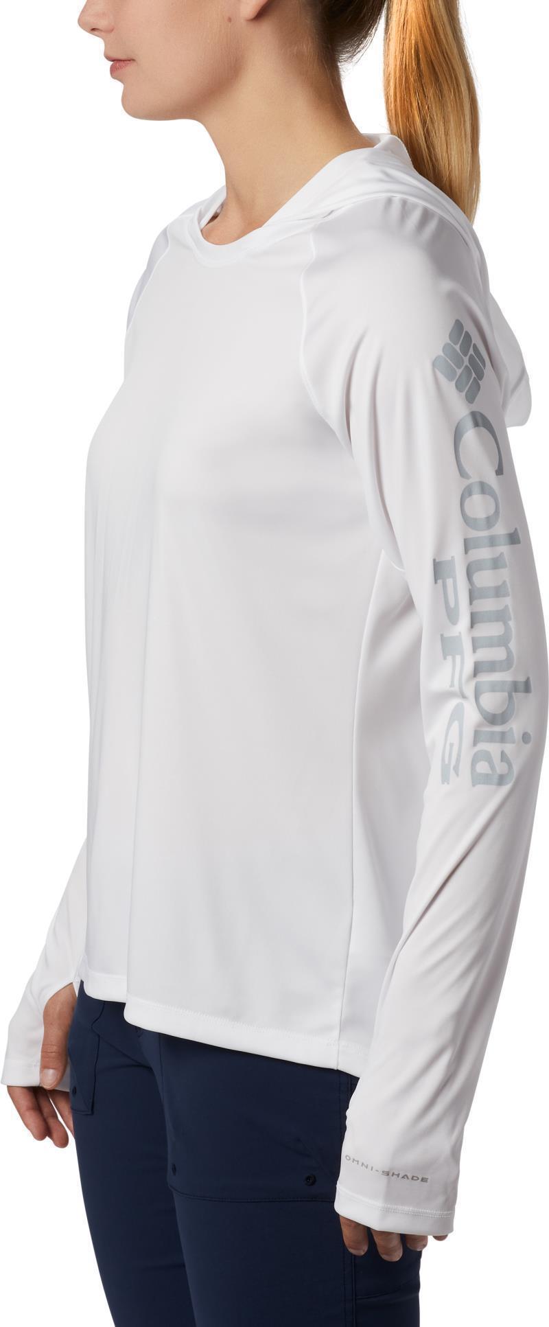 Tidal Tee Hoodie - Womens - White / Cirrus Grey Logo 3