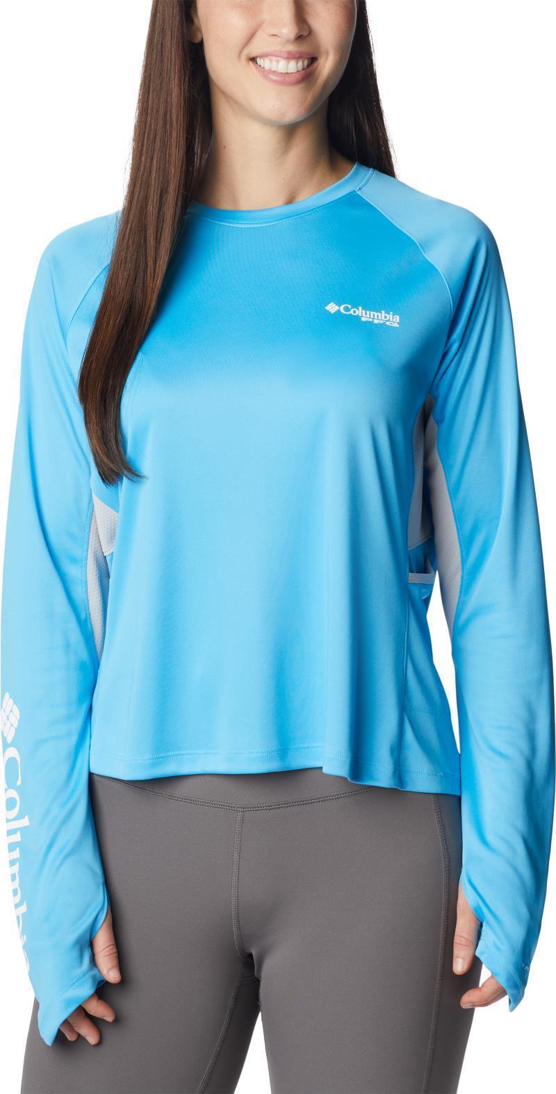 Tidal Tee Vent LS - Womens - Riptide / White Logo 1