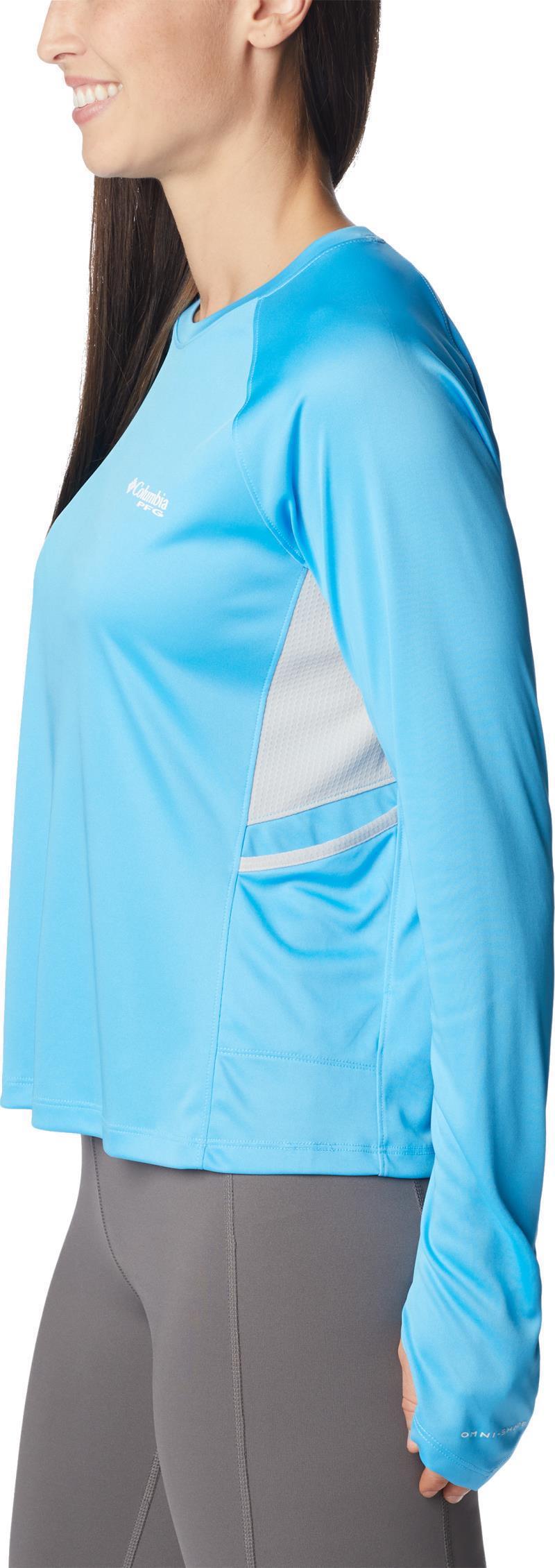 Tidal Tee Vent LS - Womens - Riptide / White Logo 3