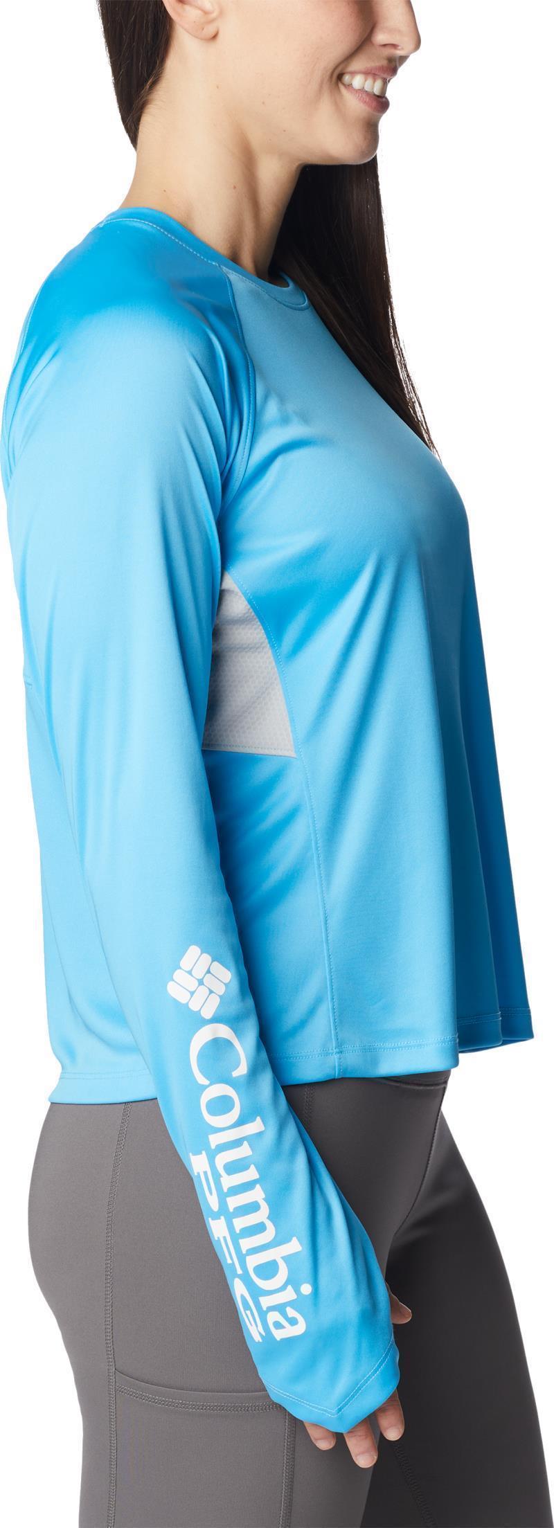 Tidal Tee Vent LS - Womens - Riptide / White Logo 4