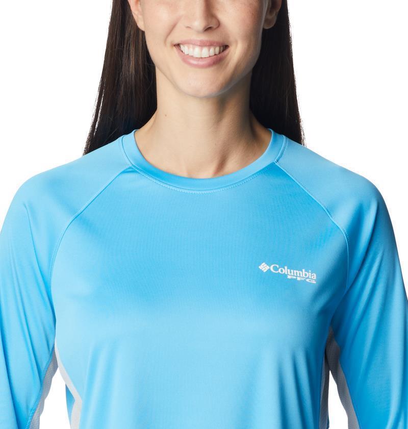 Tidal Tee Vent LS - Womens - Riptide / White Logo 5