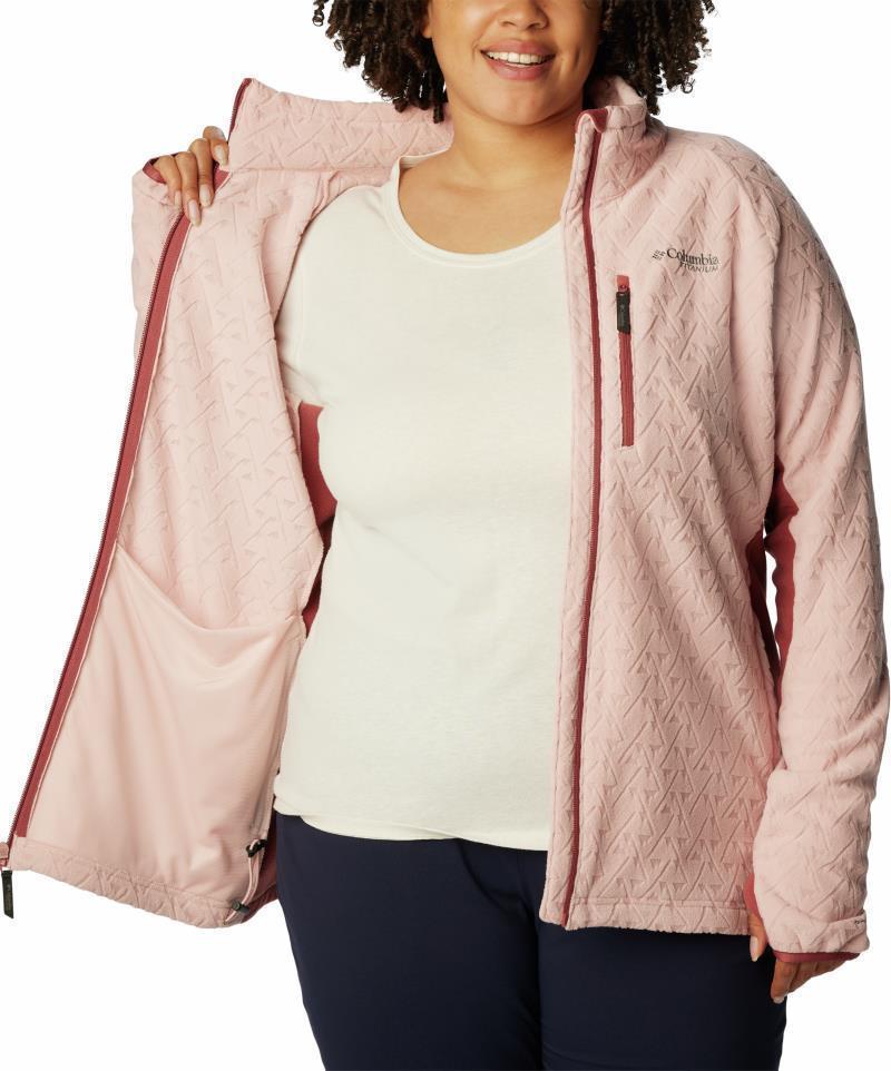 Titan Pass 3.0 Full Zip Fleece - Plus - Womens - Dusty Pink / Beetroot 3
