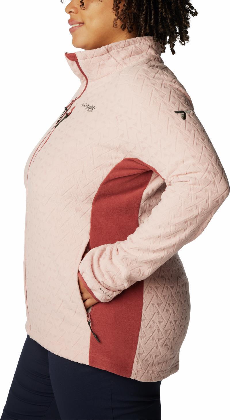 Titan Pass 3.0 Full Zip Fleece - Plus - Womens - Dusty Pink / Beetroot 4