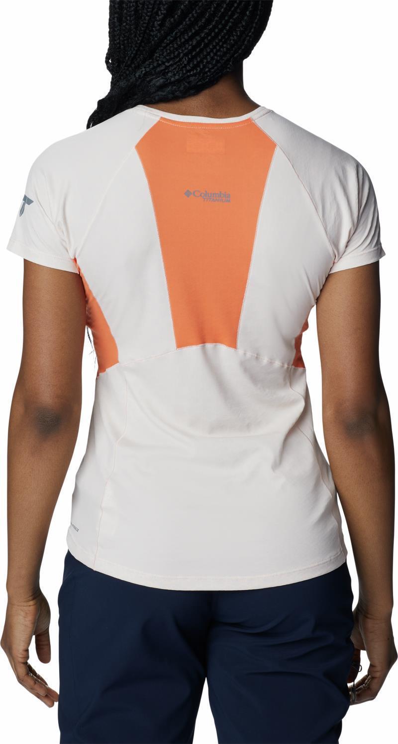 Titan Pass Ice SS Tee - Womens - Peach Blossom / Sunset Orange 2