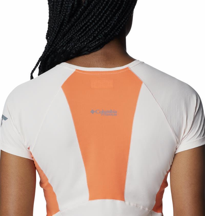 Titan Pass Ice SS Tee - Womens - Peach Blossom / Sunset Orange 4