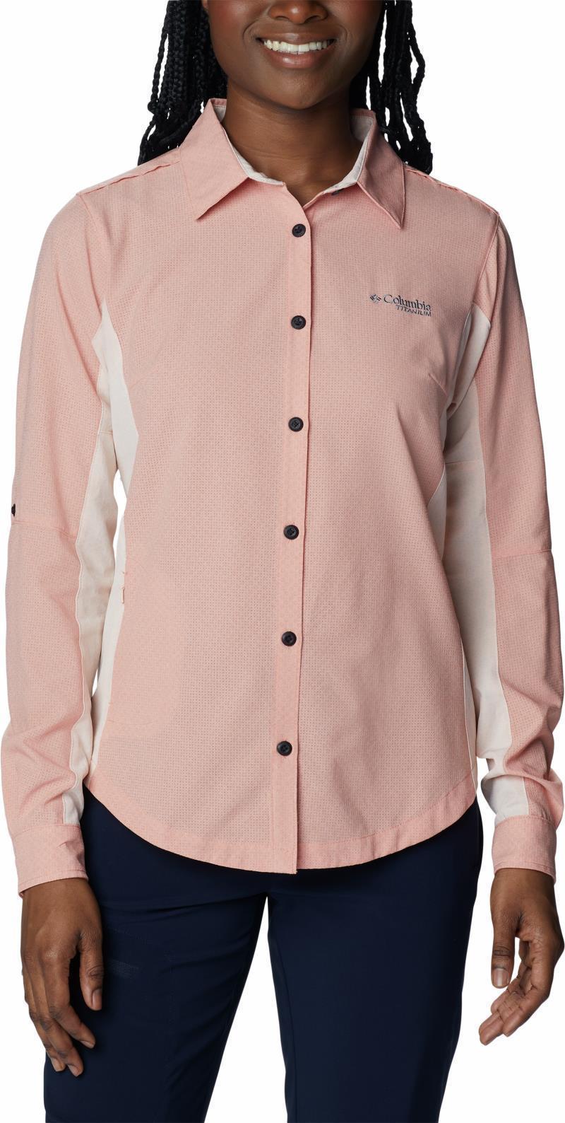Titan Pass Irico LS Shirt - Womens - Peach Blossom / Heather 1